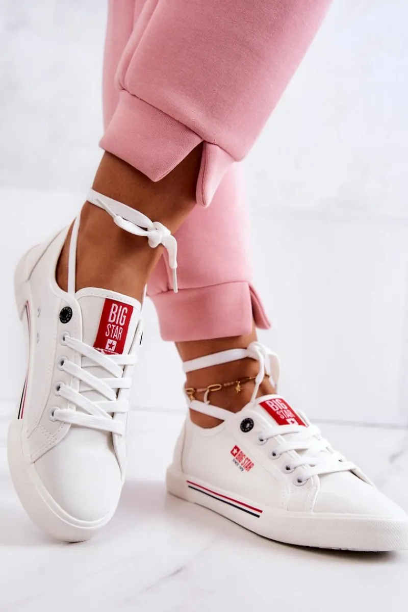 Discount Big Star Shoes Damskie Tenisówki BIG STAR HH274059 Białe