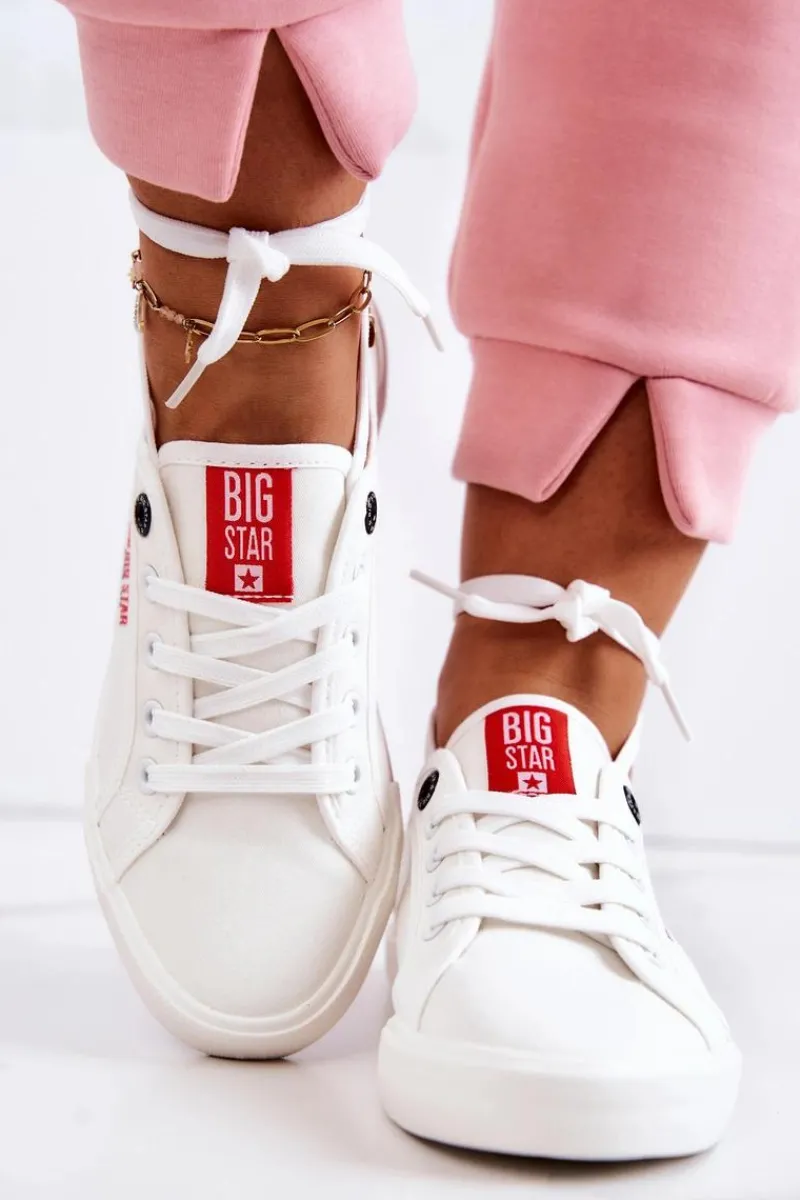 Discount Big Star Shoes Damskie Tenisówki BIG STAR HH274059 Białe
