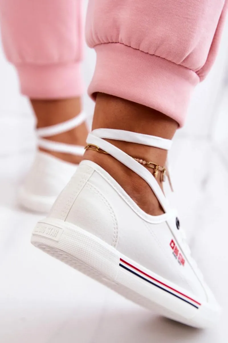 Discount Big Star Shoes Damskie Tenisówki BIG STAR HH274059 Białe