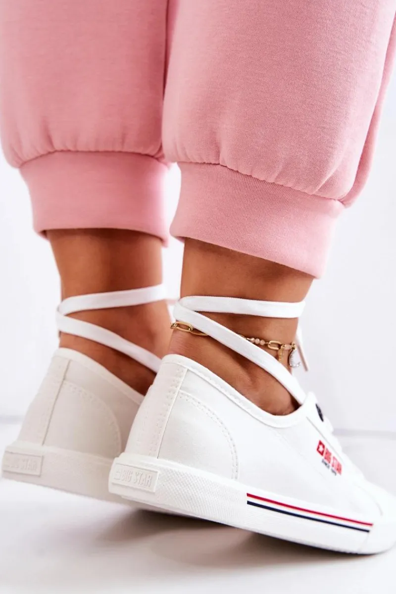 Discount Big Star Shoes Damskie Tenisówki BIG STAR HH274059 Białe