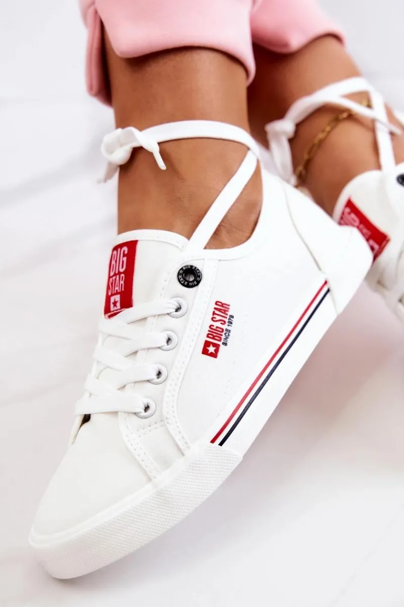 Discount Big Star Shoes Damskie Tenisówki BIG STAR HH274059 Białe