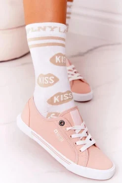 Trampki Damskie Big Star|Trampki Damskie Niskie>Big Star Shoes Damskie Tenisówki BIG STAR HH274060 Różowe