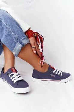 New Big Star Shoes Damskie Tenisówki BIG STAR HH274063 Granatowe