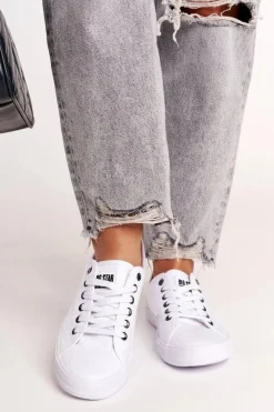 Trampki Damskie Big Star|Trampki Damskie Niskie>Big Star Shoes Damskie Tenisówki BIG STAR W274835 Białe Biały