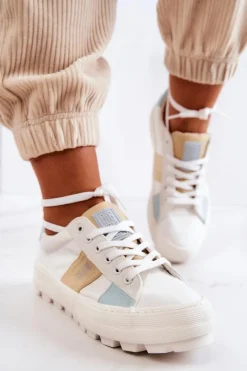 Best Big Star Shoes Damskie Tenisówki BIG STAR JJ274480 Białe