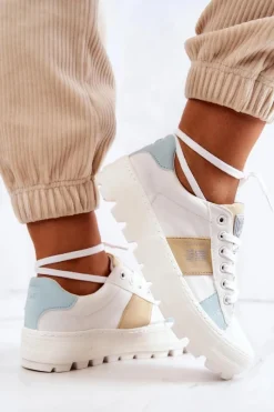 Best Big Star Shoes Damskie Tenisówki BIG STAR JJ274480 Białe