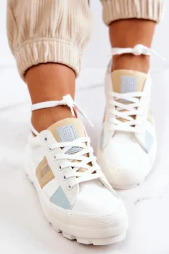 Best Big Star Shoes Damskie Tenisówki BIG STAR JJ274480 Białe