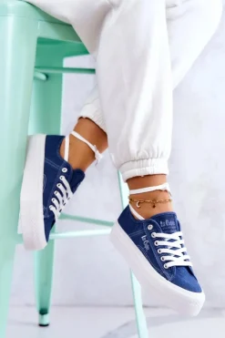 Discount Damskie Tenisówki LCW-22-31-0834L Niebieskie Damskie Trampki Damskie Niskie