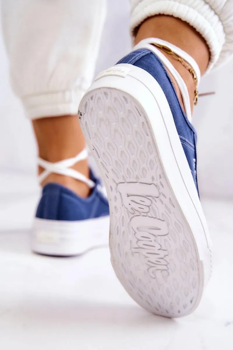 Discount Damskie Tenisówki LCW-22-31-0834L Niebieskie Damskie Trampki Damskie Niskie