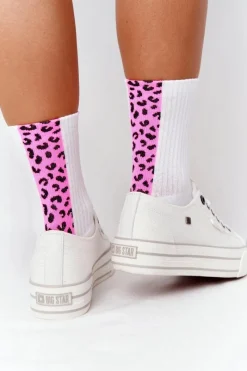 Outlet Big Star Shoes Damskie Tenisówki Na Platformie BIG STAR HH274052 Białe