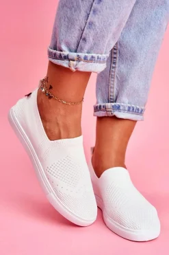 Trampki Damskie Slip-On|Trampki Damskie Big Star>Big Star Shoes Damskie Tenisówki Slip-on Białe Big Star FF274A608