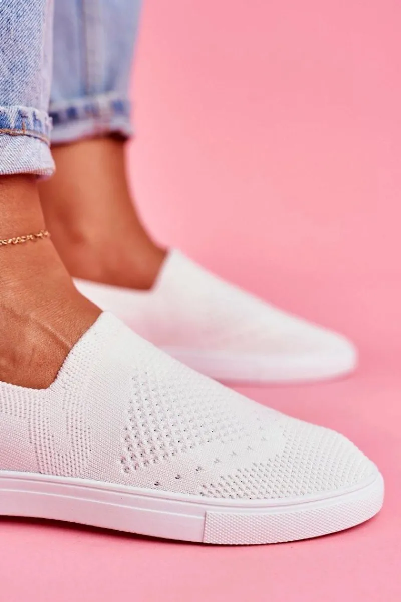 Trampki Damskie Slip-On|Trampki Damskie Big Star>Big Star Shoes Damskie Tenisówki Slip-on Białe Big Star FF274A608