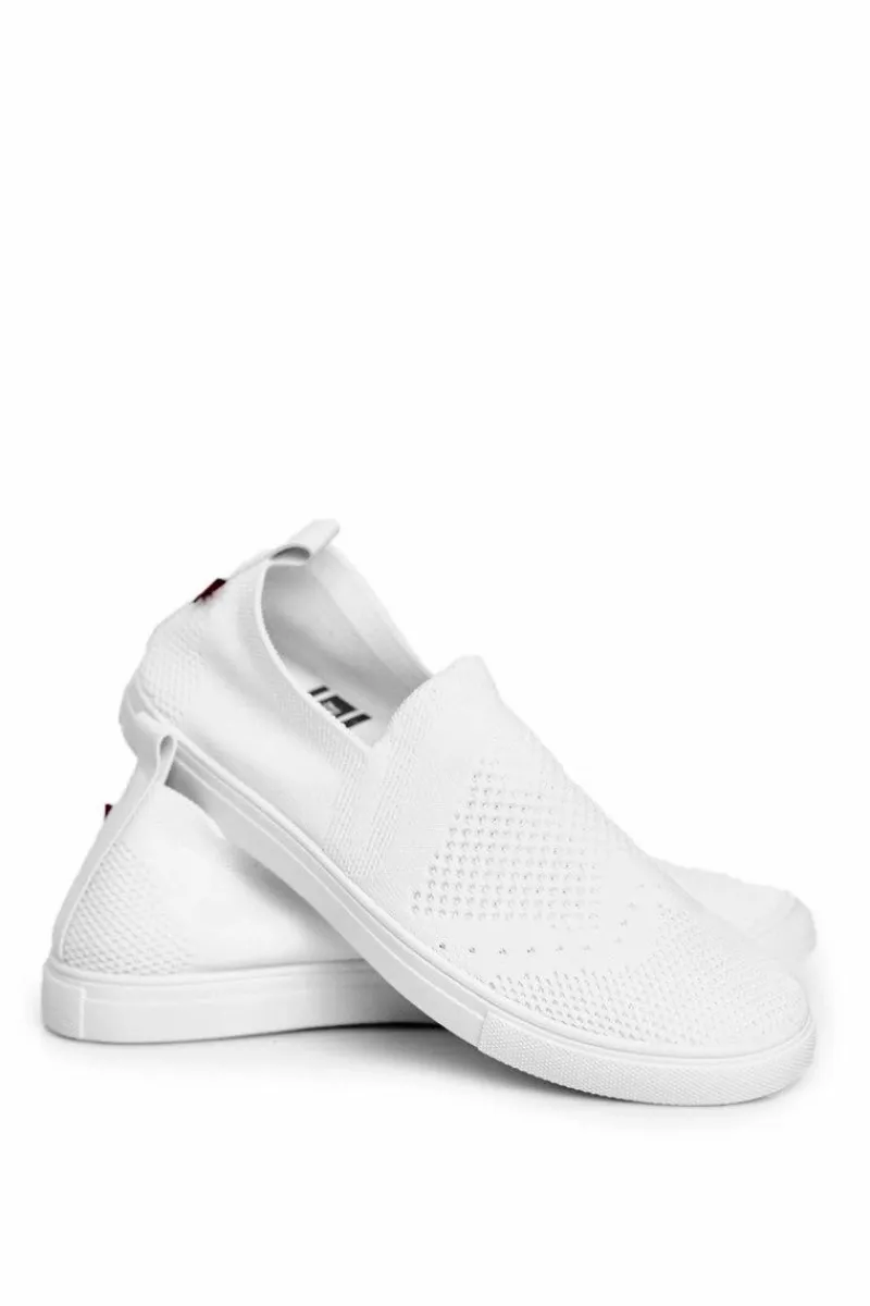 Trampki Damskie Slip-On|Trampki Damskie Big Star>Big Star Shoes Damskie Tenisówki Slip-on Białe Big Star FF274A608