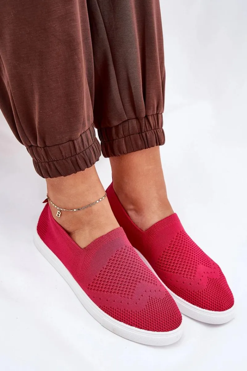 Discount Damskie Tenisówki Slip-on Big Star FF274A605 Fuksja Damskie Trampki Damskie Slip-On|Trampki Damskie Big Star