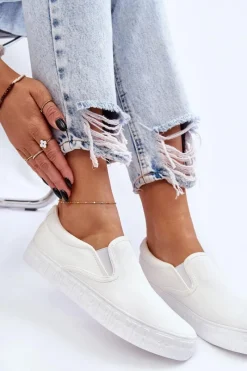 Trampki Damskie Slip-On|Trampki Damskie Big Star></noscript>Big Star Shoes Damskie Tenisówki Slip-On Big Star LL274389 Białe