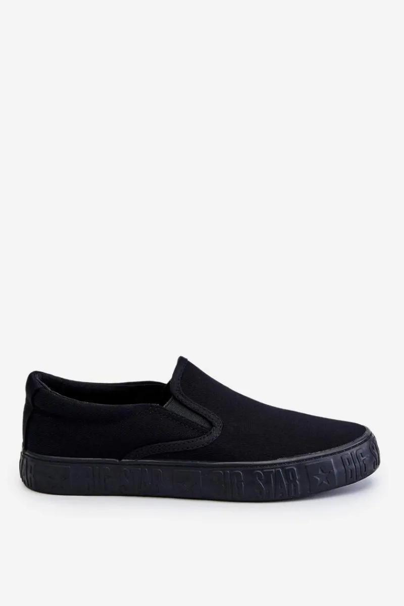 Sale Big Star Shoes Damskie Tenisówki Slip-On Big Star LL274392 Czarne