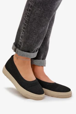 Trampki Damskie Slip-On|Trampki Damskie Niskie></noscript>Evento Damskie Tenisówki Slip-on Na Platformie Czarne Pimadea