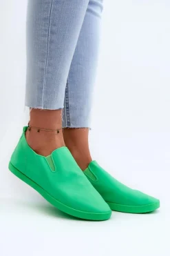 Online Damskie Tenisówki Trampki Slip-On Zielone Lovinia Damskie Trampki Damskie Slip-On|Trampki Damskie Niskie