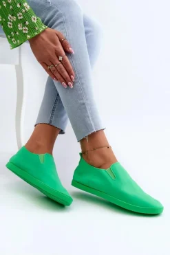 Online Damskie Tenisówki Trampki Slip-On Zielone Lovinia Damskie Trampki Damskie Slip-On|Trampki Damskie Niskie