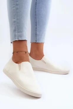 Trampki Damskie Slip-On|Trampki Damskie Niskie></noscript>Boto Damskie Tenisówki Trampki Slip-On Beżowe Lovinia