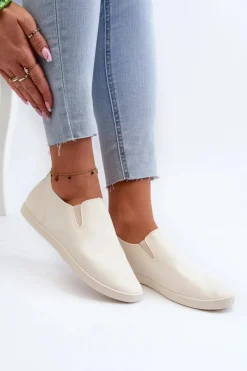 Trampki Damskie Slip-On|Trampki Damskie Niskie></noscript>Boto Damskie Tenisówki Trampki Slip-On Beżowe Lovinia