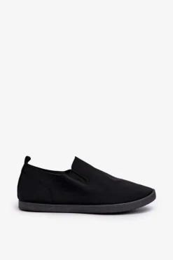 Boto Damskie Tenisówki Trampki Slip-On Czarne Lovinia Czarny