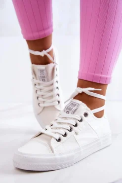Best Big Star Shoes Damskie Tenisówki Trampki BIG STAR JJ274095 Białe