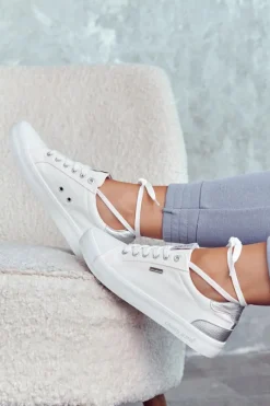 Trampki Damskie Cross Jeans|Trampki Damskie Niskie>Cross Jeans Damskie Tenisówki Wiązane JJ2R4038C Białe