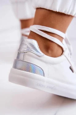 Trampki Damskie Cross Jeans|Trampki Damskie Niskie></noscript>Cross Jeans Damskie Tenisówki Wiązane JJ2R4038C Białe