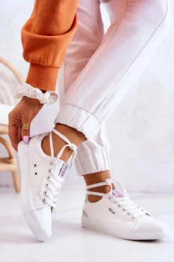 Trampki Damskie Cross Jeans|Trampki Damskie Niskie></noscript>Cross Jeans Damskie Tenisówki Wiązane JJ2R4038C Białe