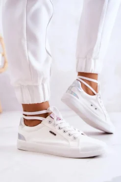 Trampki Damskie Cross Jeans|Trampki Damskie Niskie></noscript>Cross Jeans Damskie Tenisówki Wiązane JJ2R4038C Białe