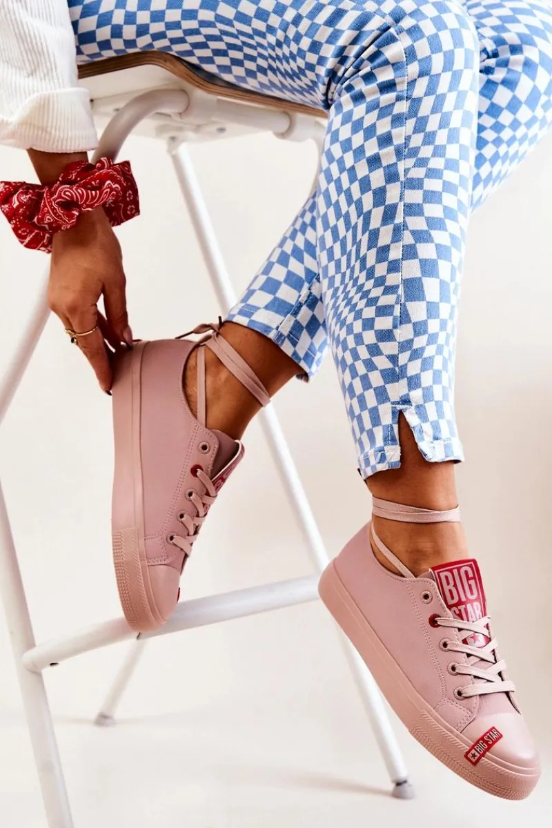 Discount Big Star Shoes Damskie Trampki Big Star JJ274167 Różowe Różowy