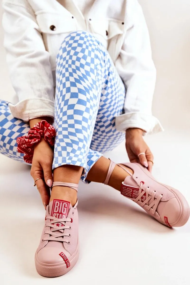 Discount Big Star Shoes Damskie Trampki Big Star JJ274167 Różowe Różowy