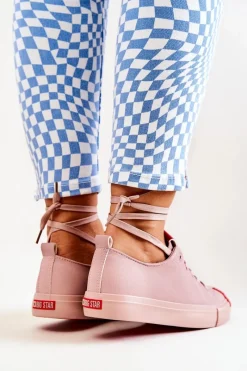 Discount Big Star Shoes Damskie Trampki Big Star JJ274167 Różowe Różowy