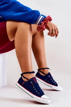 Online Big Star Shoes Damskie Trampki BIG STAR JJ274121 Granatowe