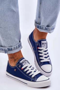 Online Big Star Shoes Damskie Trampki Big Star T274021 Granatowe