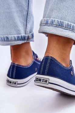 Online Big Star Shoes Damskie Trampki Big Star T274021 Granatowe