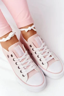 Damskie Trampki BIG STAR HH274127 Ombre Różowe Damskie Trampki Damskie Big Star|Trampki Damskie Niskie