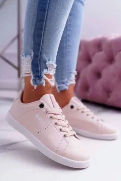 Hot Big Star Shoes Damskie Trampki Big Star Różowe DD274216