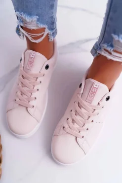 Hot Big Star Shoes Damskie Trampki Big Star Różowe DD274216