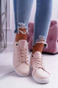 Hot Big Star Shoes Damskie Trampki Big Star Różowe DD274216