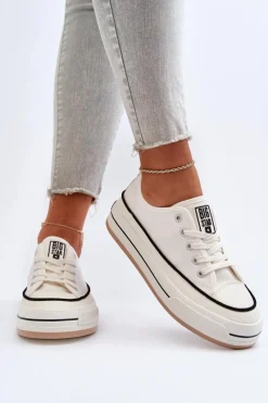 Best Damskie Trampki Big Star NN274205 Białe Damskie Trampki Damskie Big Star|Big Star