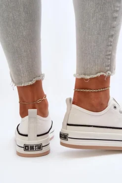 Best Damskie Trampki Big Star NN274205 Białe Damskie Trampki Damskie Big Star|Big Star