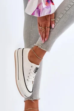 Best Damskie Trampki Big Star NN274205 Białe Damskie Trampki Damskie Big Star|Big Star