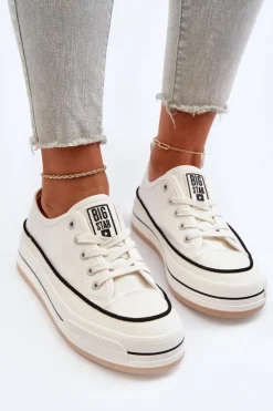 Best Damskie Trampki Big Star NN274205 Białe Damskie Trampki Damskie Big Star|Big Star