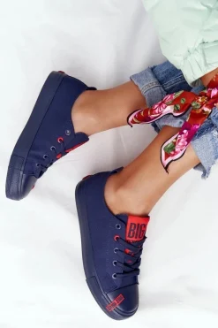 New Damskie Trampki BIG STAR HH274676 Granatowe Damskie Trampki Damskie Big Star|Trampki Damskie Niskie