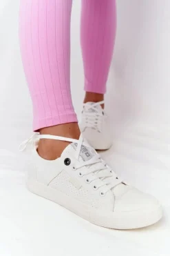 Outlet Big Star Shoes Damskie Trampki BIG STAR HH274017 Białe
