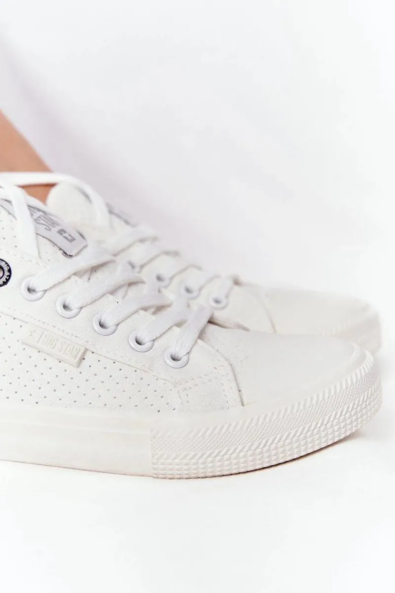 Outlet Big Star Shoes Damskie Trampki BIG STAR HH274017 Białe