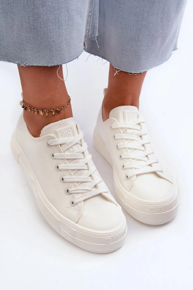 Trampki Damskie Big Star|Trampki Damskie Niskie>Big Star Shoes Damskie Trampki Big Star NN274853 Białe