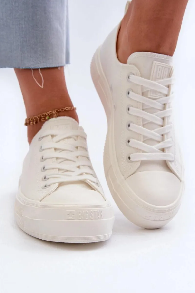 Trampki Damskie Big Star|Trampki Damskie Niskie>Big Star Shoes Damskie Trampki Big Star NN274853 Białe